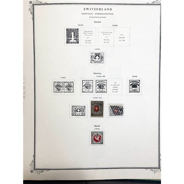 Switzerland, 1850-1980, an old-time used collection with high catalog value