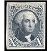 Image 1 : 1847 (1875 Reproduction), 10¢ Washington, black