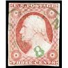 Image 1 : 1852, 3¢ Washington, dull red, type I, 2 extra frame lines outside of left frame line