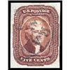 Image 1 : 1856, 5¢ Jefferson, red brown