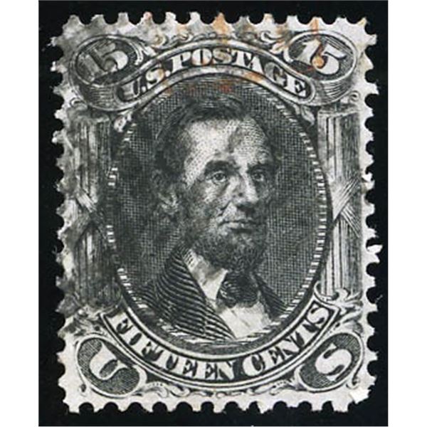 1866, 15¢ Lincoln, black