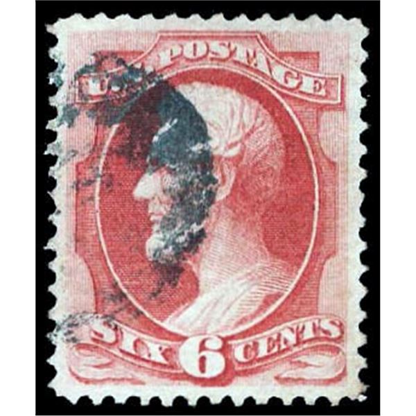 1870, 6¢ Lincoln, carmine, without grill, N.B.N.C. printing