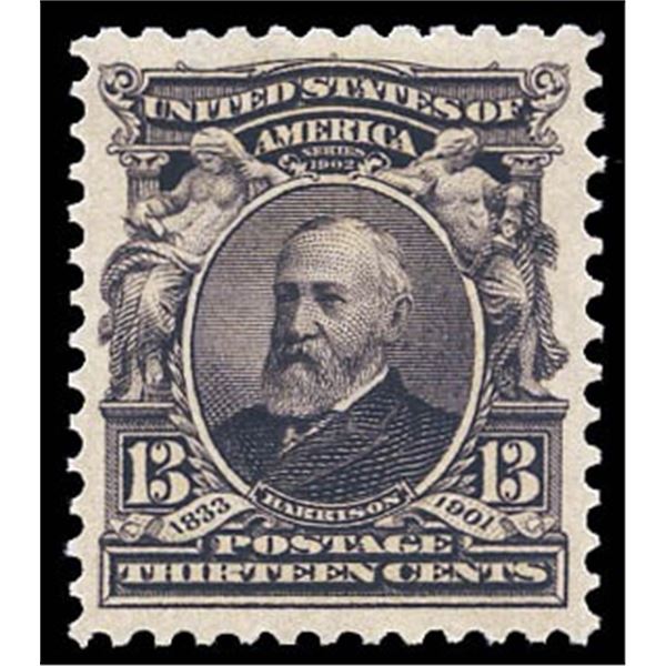 1902, 13¢ Harrison, purple black