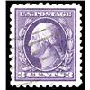 Image 1 : 1916, 3¢ Washington, violet, unwatermarked, perf. 10