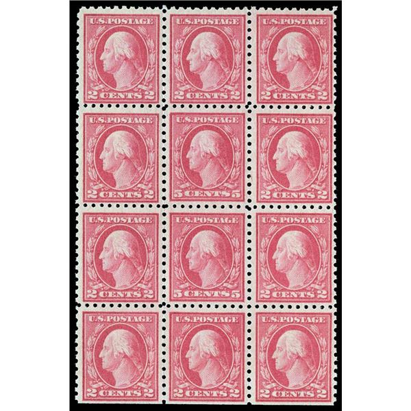 1916, 5¢ Washington, carmine color error, unwatermarked, perf. 10