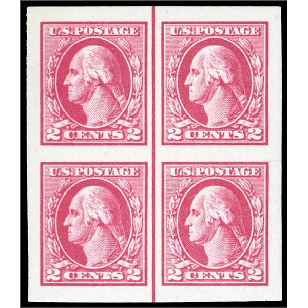 1918, 2¢ Washington, carmine rose, type IV, offset printing, imperf.