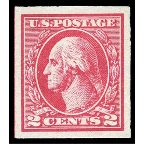 1918, 2¢ Washington, carmine, type VII, offset printing, imperf.