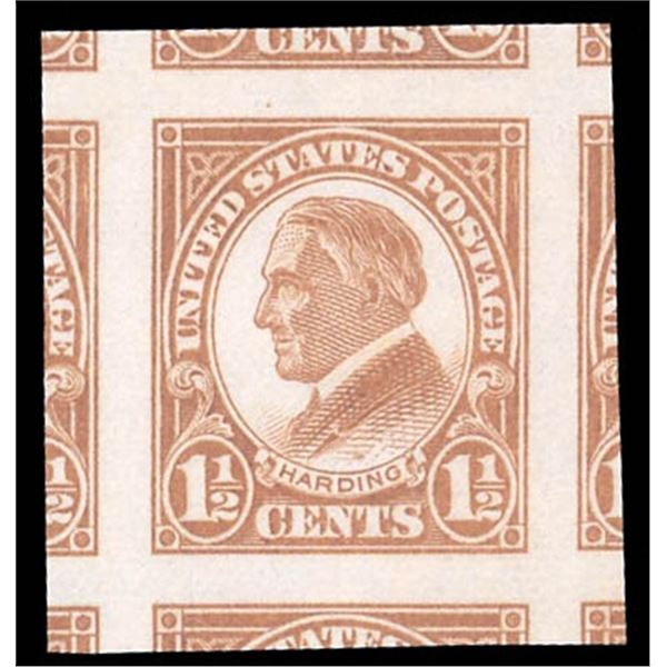 1925, 1½¢ Harding, imperf.