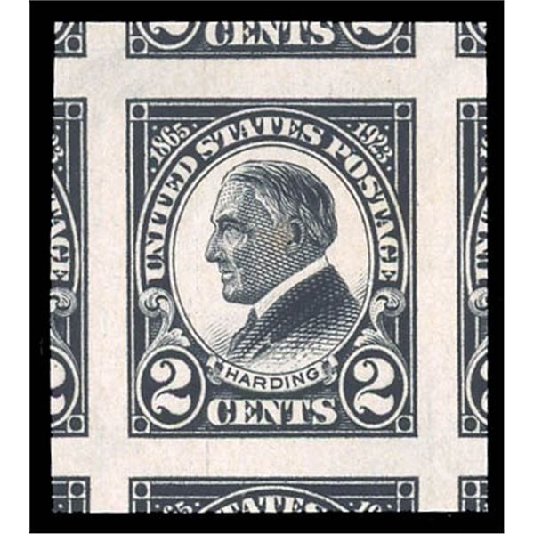1923, 2¢ Harding, imperf.