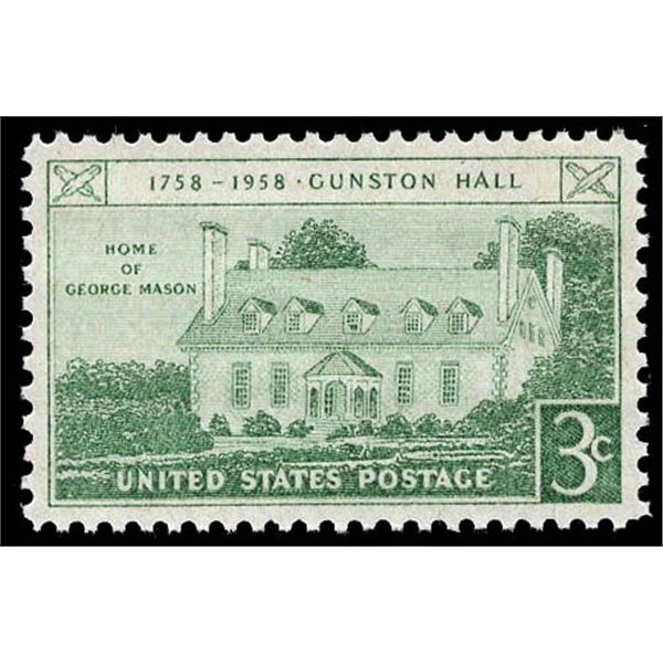 1958, 3¢ Gunston Hall