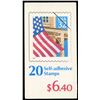 Image 1 : Booklet, 1996, $6.40, with 2 panes of 32¢ Flag over Porch, die cut 9.8, major perf. shift
