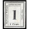 Image 1 : Hawaii, 1864, Numeral, 1¢ black