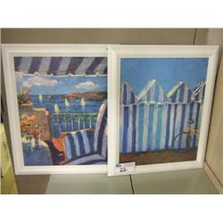 2 Framed Beach Prints