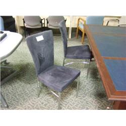 2 Black And Chrome Client Chairs