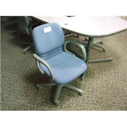 Sky Blue Steelcase Mid Back Task Chair