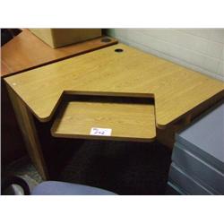 Oak Corner Computer Desk