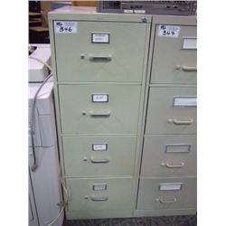 Cream 4 Drawer Legal Size Vertical Filing Cabinet