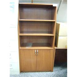 Cherry Stationary Cabinet And Bookcase Unit