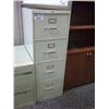 Image 1 : Cream 4 Drawer Legal Size Vertical Filing Cabinet