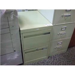 Cream 2 Drawer Vertical Filing Cabinet