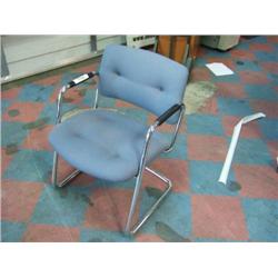 Blue And Chrome Steelcase Client Chair