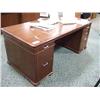 Image 1 : Cherry Double Pedestal Executive Desk