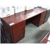 Image 1 : Mahogany Double Pedestal Desk And Credenza