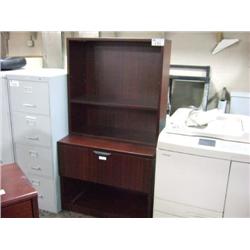 Mahogany Lateral Cabinet And Hutch