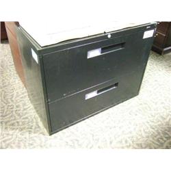 Black 2 Drawer Lateral Filing Cabinet