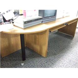 Oak Desk With 2 Computer Keyboard Trays