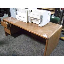 Oak Double Pedestal Desk