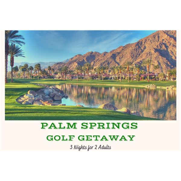 Palm Springs Golf Experience for 2 Golfers 3 Nights