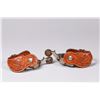 Image 1 : Texas Style Double mounted unmarked spurs with Silver Dollars and Indian Head Coins