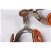 Image 4 : Texas Style Double mounted unmarked spurs with Silver Dollars and Indian Head Coins