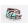 Image 2 : Vintage Sterling Silver Turquoise Cluster Bracelet