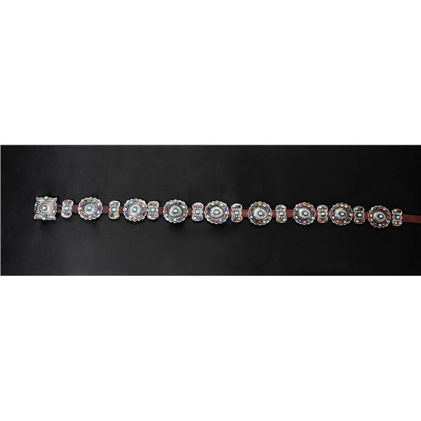 Multi color Stone Concho Belt