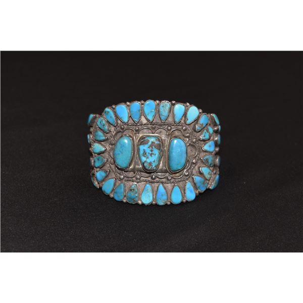 Cluster Cuff with 3 Stone Center