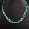 Image 1 : Vintage Four-Strand Turquoise Bead Necklace