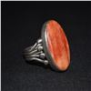 Image 3 : Large Navajo Oval Spiny Oyster Shell Ring by Orville Zinnie