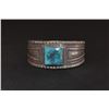 Image 1 : Morenci Turquoise with Pyrite Matrix and Silver Bracelet by Joc Favour