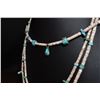 Image 4 : Three Heishi Shell & Turquoise Tab Necklaces