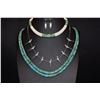 Image 1 : Lot of 3 Necklaces: 1) Turquoise 2-Strand, 2) Silver Birds with Turquoise Inlay, 3) Choker Shell