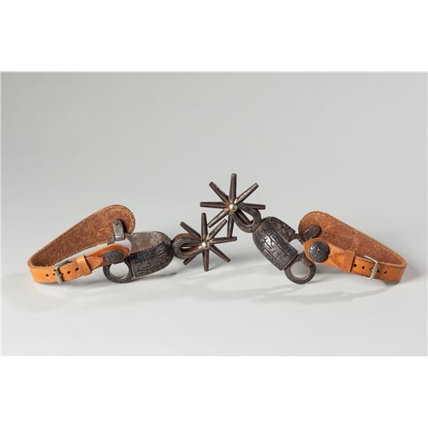 Mexican Spurs with horseshoe shank