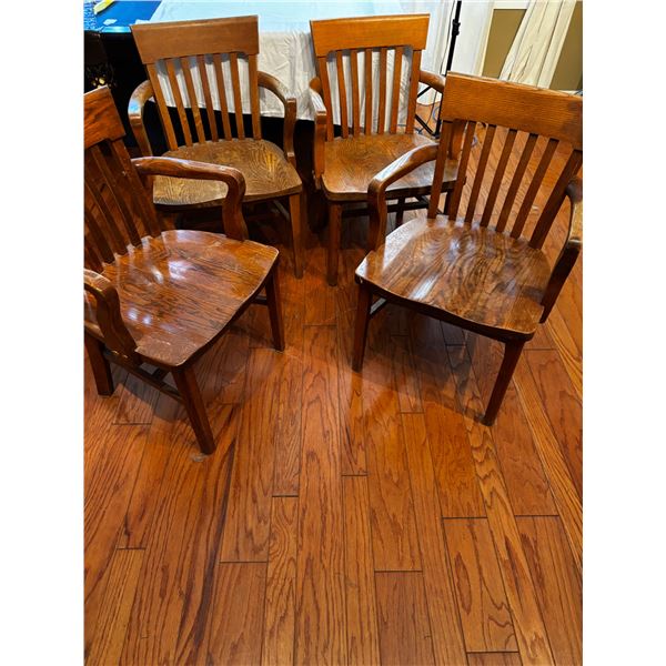 4 Wooden Armchairs