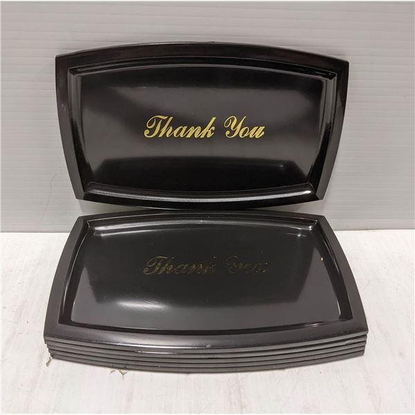 12 NEW JOHNSON ROSE THANK YOU CHECK TRAYS 5" X 8"