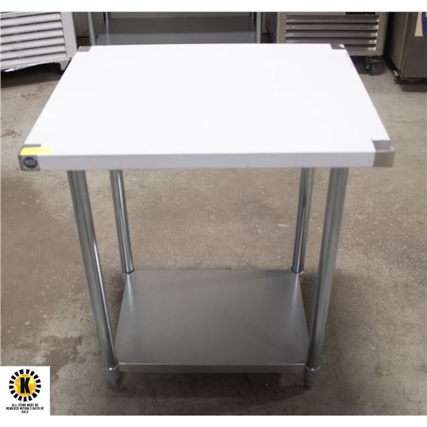 NEW 30" X 24" X 34" STAINLESS STEEL WORKTABLE W/