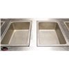Image 4 : LARGE S/S WORK TABLE W/ 5 DROP IN FOOD WARMERS