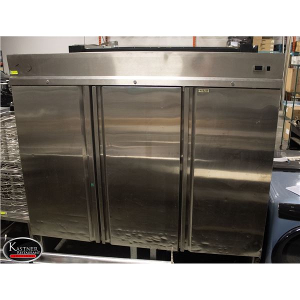 3 DOOR S/S FREEZER ** NEEDS NEW COMPRESSOR **