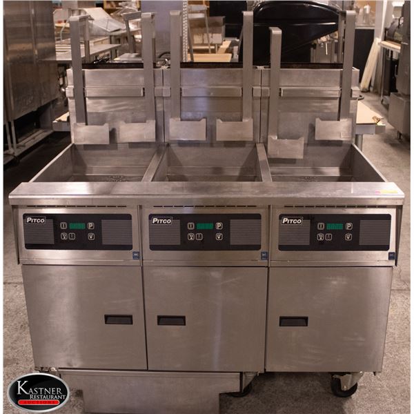 PITCO NATURAL GAS TRIPLE 40 LBS DEEP FRYER