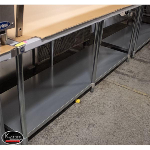 NEW 30" X 84" X 34" STAINLESS STEEL WORKTABLE W/